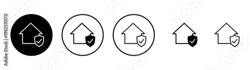 home insurance icon vector. home protection sign and symbol