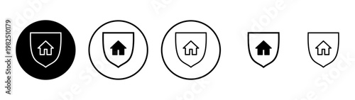 house insurance icon vector. house protection sign and symbol