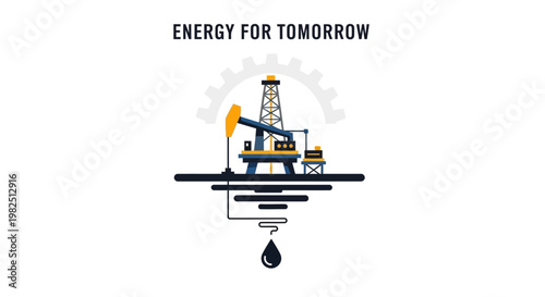 Oil Rig Drilling Energy Production.