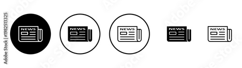 Newspaper icon vector. news paper sign and symbolign