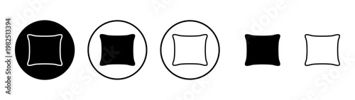 Pillow icon vector. Pillow sign and symbol. Comfortable fluffy pillow