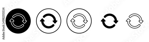 Refresh icon vector. Reload sign and symbol. Update icon.