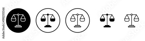 Scales icon vector. Law scale icon. Justice sign and symbol