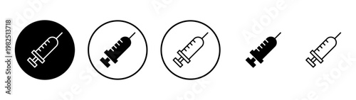 Syringe icon vector. injection sign and symbol.vaccine icon