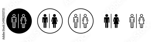Toilet icon vector. Girls and boys restrooms sign and symbol. bathroom sign. wc, lavatory