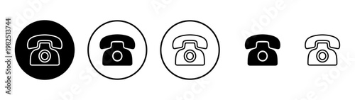 Telephone icon vector. phone sign and symbol
