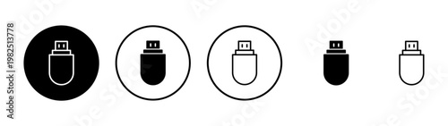 Usb icon vector. Flash disk sign and symbol. flash drive sign.