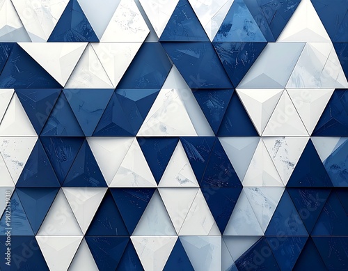 White and Navy Triangle Pattern Background
