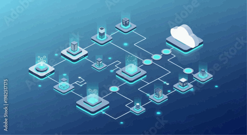 Digital network connections and data exchange.
