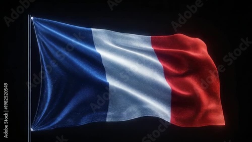 Close-Up of French Flag Representing End of Colonial Rule and Independence