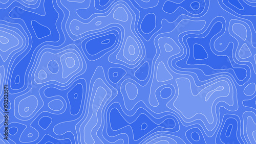 Abstract blue topography map pattern with flowing lines. Suitable for backgrounds, graphic design projects, and geographical or scientific concepts.