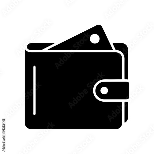 Financial wallet icon with card silhouette