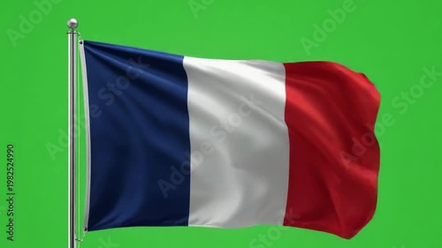 French Flag Close-Up – Independence and National Pride Concept