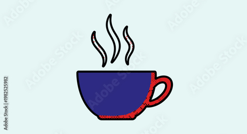 Colorful illustration of a coffee cup.