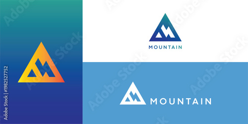 A simple and unique mountain logo
