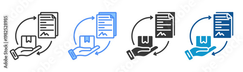 Slika na platnu Freight Forwarding Icon Set Multiple Style Collection