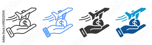 Freight Cost Icon Set Multiple Style Collection