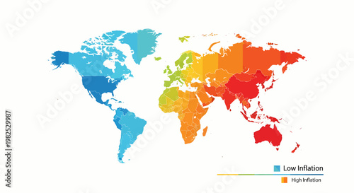 World Map with Air Pollution Levels.