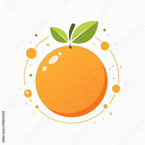 Vibrant and refreshing illustration of a juicy orange, symbolizing natural health and fresh vitality and zest