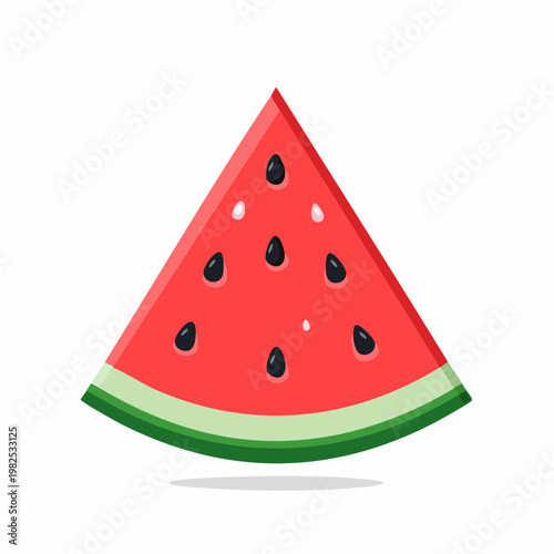 Refreshing Slice of Watermelon with Seeds - A Delicious Summer Fruit Treat