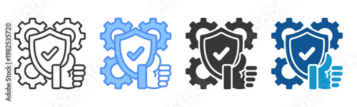 Reliability Icon Set Multiple Style Collection