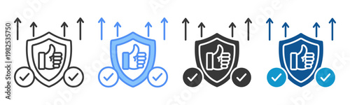 Reliability Icon Set Multiple Style Collection