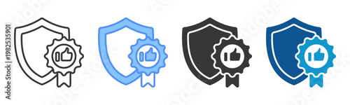 Reliability Icon Set Multiple Style Collection