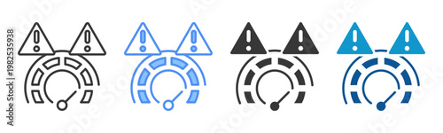 Risk Level Icon Set Multiple Style Collection