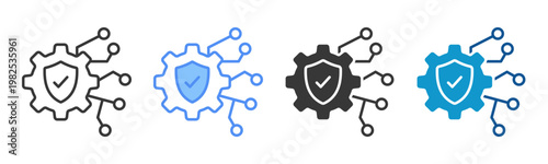 Reliability Icon Set Multiple Style Collection