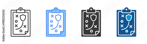 Planning Icon Set Multiple Style Collection