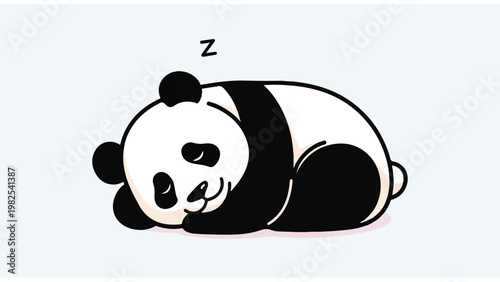 Cute black and white panda bear.