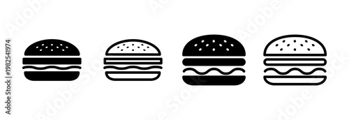 Burger icon vector illustration. burger sign and symbol. hamburger