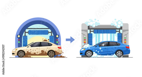 Car Wash Before and After: Dirty to Clean Transformation