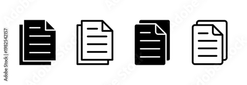 Document icon vector illustration. Paper sign and symbol. File Icon