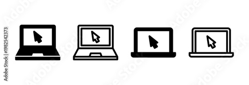 Laptop icon vector illustration. computer sign and symbol