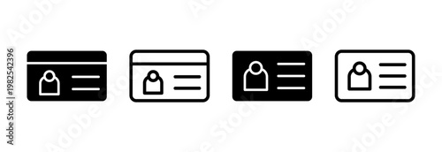 License icon vector illustration. ID card icon. driver license, staff identification card