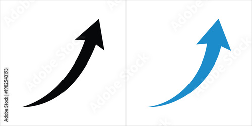 Black and blue arrow icon