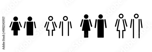 Man and woman icon vector illustration. male and female sign and symbol. Girls and boys