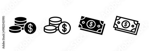 Money icon vector illustration. Money sign and symbol