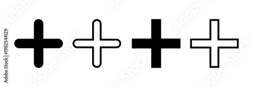 Plus Icon vector illustration. Add plus sign and symbol