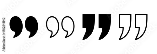 Quote icon vector illustration. Quotation mark sign and symbol