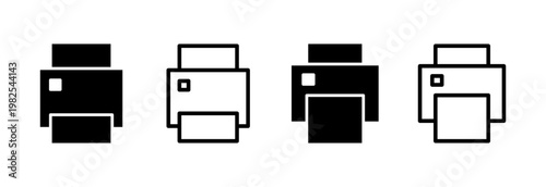 Print icon vector illustration. printer sign and symbol