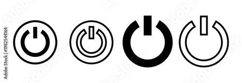 Power icon vector illustration. Power Switch sign and symbol. Electric power