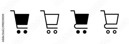 Shopping icon vector illustration. Shopping cart sign and symbol. Trolley icon