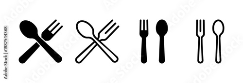 spoon and fork icon vector illustration. spoon, fork and knife icon vector. restaurant sign and symbol