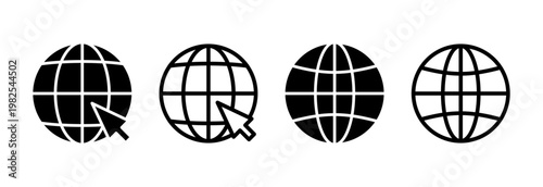Web icon vector illustration. go to web sign and symbol. web click icon. Global search icon