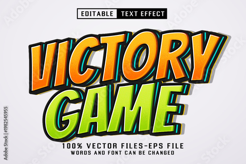 Victory Game Editable Text Effect