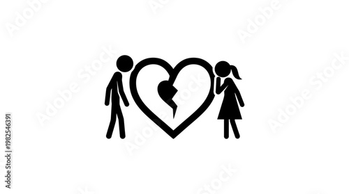 Broken Heart Relationship Concept