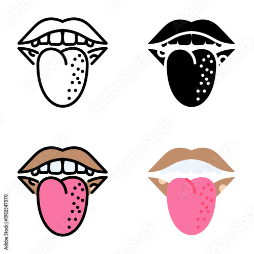 Ulcer icon collection of various styles for design branding, print and digital media