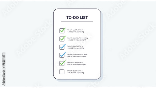 Checklist on a white paper 1.